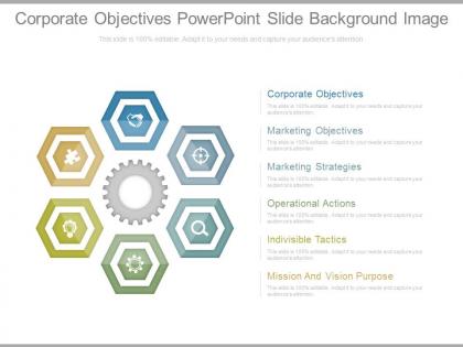 Corporate objectives powerpoint slide background image