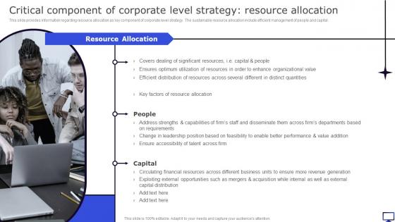 Critical Component Of Corporate Level Strategy Resource Winning Corporate Strategy For Boosting Firms