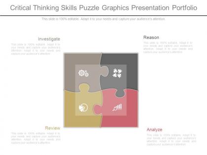 Critical thinking skills puzzle graphics presentation portfolio