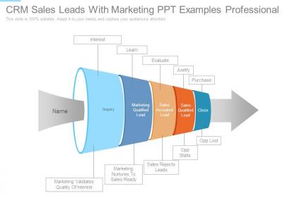 Crm sales leads with marketing ppt examples professional