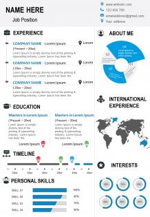 Curriculum vitae template creative resume with international experience