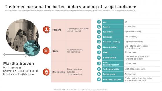 Customer Persona For Better Understanding Of Target Leveraging Brand Equity For Product