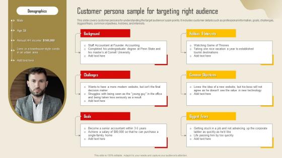 Customer Persona Sample For Targeting Lead Generation Strategy To Increase Strategy SS