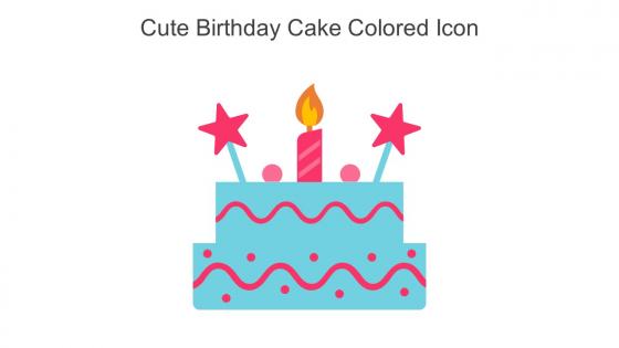 Cute Birthday Cake Colored Icon In Powerpoint Pptx Png And Editable Eps Format