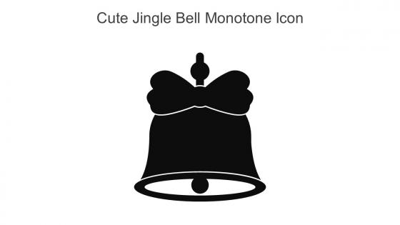 Cute Jingle Bell Monotone Icon In Powerpoint Pptx Png And Editable Eps Format