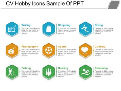 Cv hobby icons sample of ppt