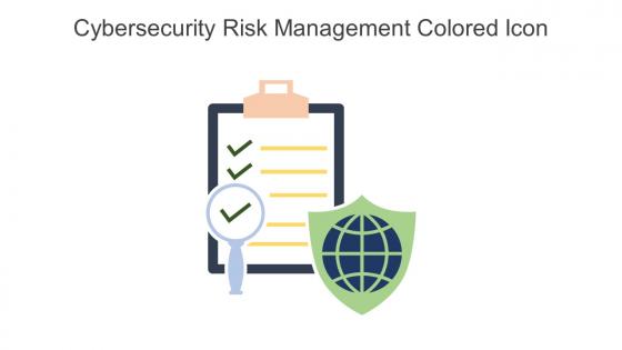 Cybersecurity Risk Management Colored Icon In Powerpoint Pptx Png And Editable Eps Format