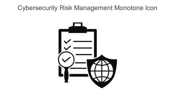 Cybersecurity Risk Management Monotone Icon In Powerpoint Pptx Png And Editable Eps Format