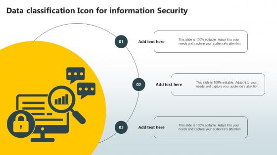 Data Classification Icon For Information Security