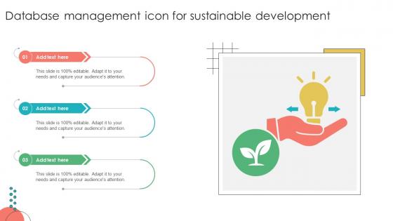 Database Management Icon For Sustainable Development