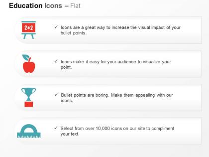 Db blackboard apple trophy scale ppt icons graphics