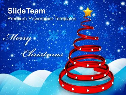 Decorated christmas trees pictures of jesus spiral abstract background powerpoint templates ppt