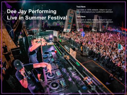 Dee jay performing live in summer festival