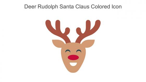 Deer Rudolph Santa Claus Colored Icon In Powerpoint Pptx Png And Editable Eps Format