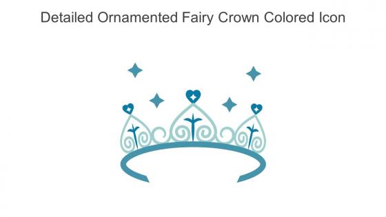 Detailed Ornamented Fairy Crown Colored Icon In Powerpoint Pptx Png And Editable Eps Format