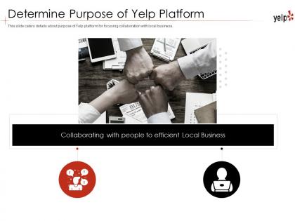 Determine purpose of yelp platform yelp investor funding elevator pitch deck