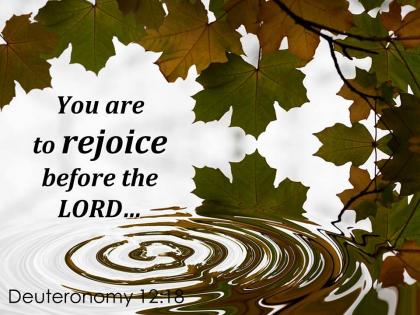 Deuteronomy 12 18 you are to rejoice before powerpoint church sermon