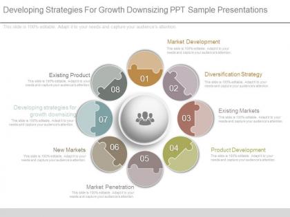 Developing strategies for growth downsizing ppt sample presentations