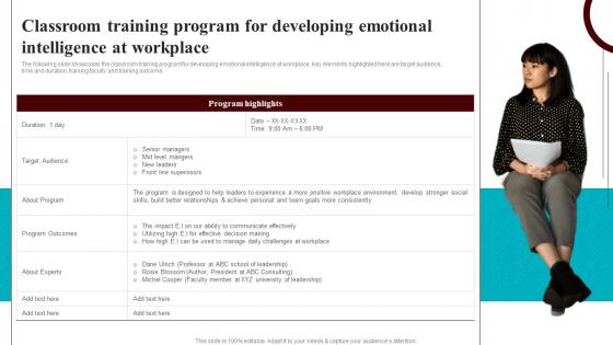 Development Courses For Leaders Classroom Training Program For Developing Emotional Intelligence