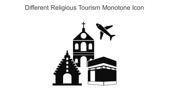 Different Religious Tourism Monotone Icon In Powerpoint Pptx Png And Editable Eps Format