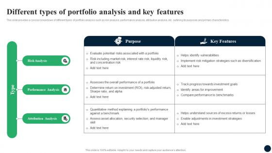 Different Types Of Portfolio Analysis And Key Features Enhancing Decision Making FIN SS