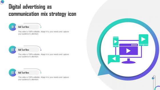 Digital Advertising As Communication Mix Strategy Icon