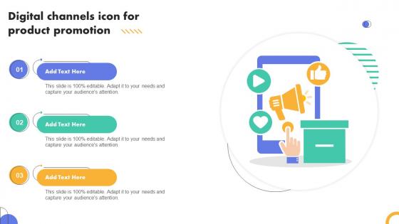 Digital Channels Icon For Product Promotion