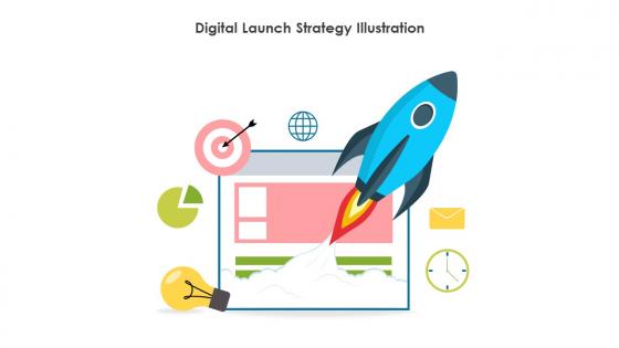 Digital Launch Strategy Illustration