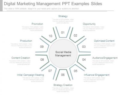 Digital marketing management ppt examples slides