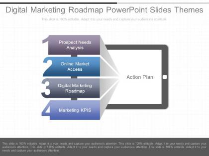 Digital marketing roadmap powerpoint slides themes