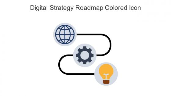 Digital Strategy Roadmap Colored Icon In Powerpoint Pptx Png And Editable Eps Format