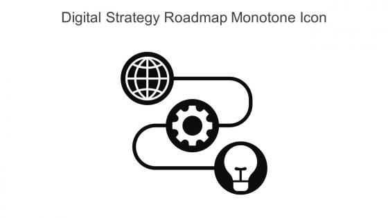 Digital Strategy Roadmap Monotone Icon In Powerpoint Pptx Png And Editable Eps Format