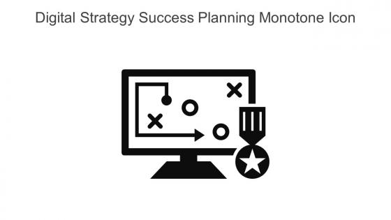 Digital Strategy Success Planning Monotone Icon In Powerpoint Pptx Png And Editable Eps Format