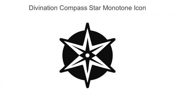 Divination Compass Star Monotone Icon In Powerpoint Pptx Png And Editable Eps Format