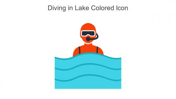 Diving In Lake Colored Icon In Powerpoint Pptx Png And Editable Eps Format