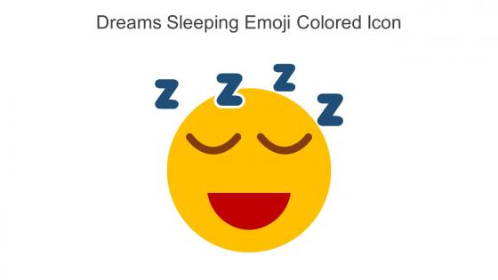 Dreams Sleeping Emoji Colored Icon In Powerpoint Pptx Png And Editable Eps Format