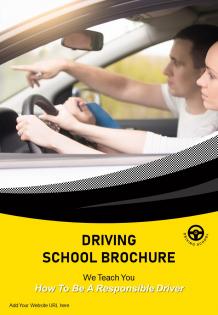 Drivers training school four page brochure template