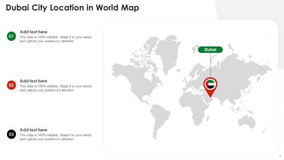 Dubai City Location in World Map