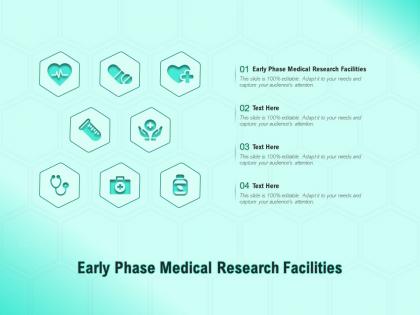 Early phase medical research facilities ppt powerpoint presentation styles structure