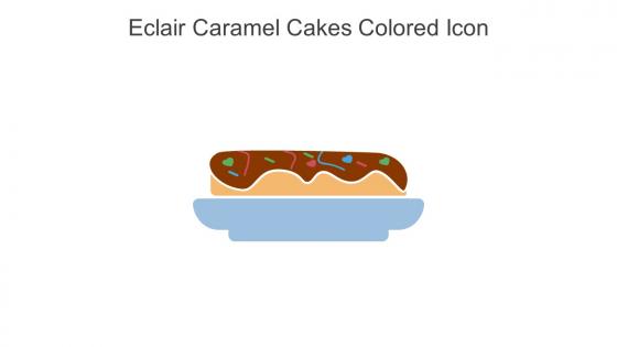 Eclair Caramel Cakes Colored Icon In Powerpoint Pptx Png And Editable Eps Format