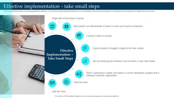 Effective Implementation Take Small Steps Enterprise Governance Of Information Technology EGIT