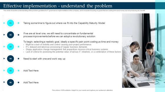 Effective Implementation Understand The Problem Enterprise Governance Of Information Technology