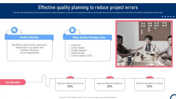 Effective Quality Planning To Reduce Project Errors Quality Improvement Tactics Strategy SS V