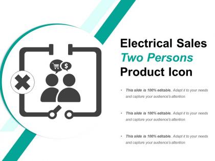 Electrical sales two persons product icon