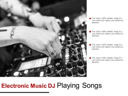 Electronic music dj playing songs