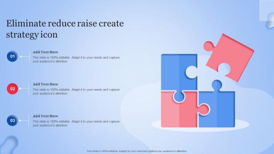 Eliminate Reduce Raise Create Strategy Icon