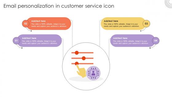 Email Personalization In Customer Service Icon