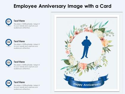 Employee anniversary image with a card