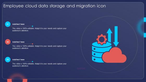 Employee Cloud Data Storage And Migration Icon