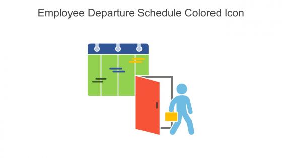 Employee Departure Schedule Colored Icon In Powerpoint Pptx Png And Editable Eps Format